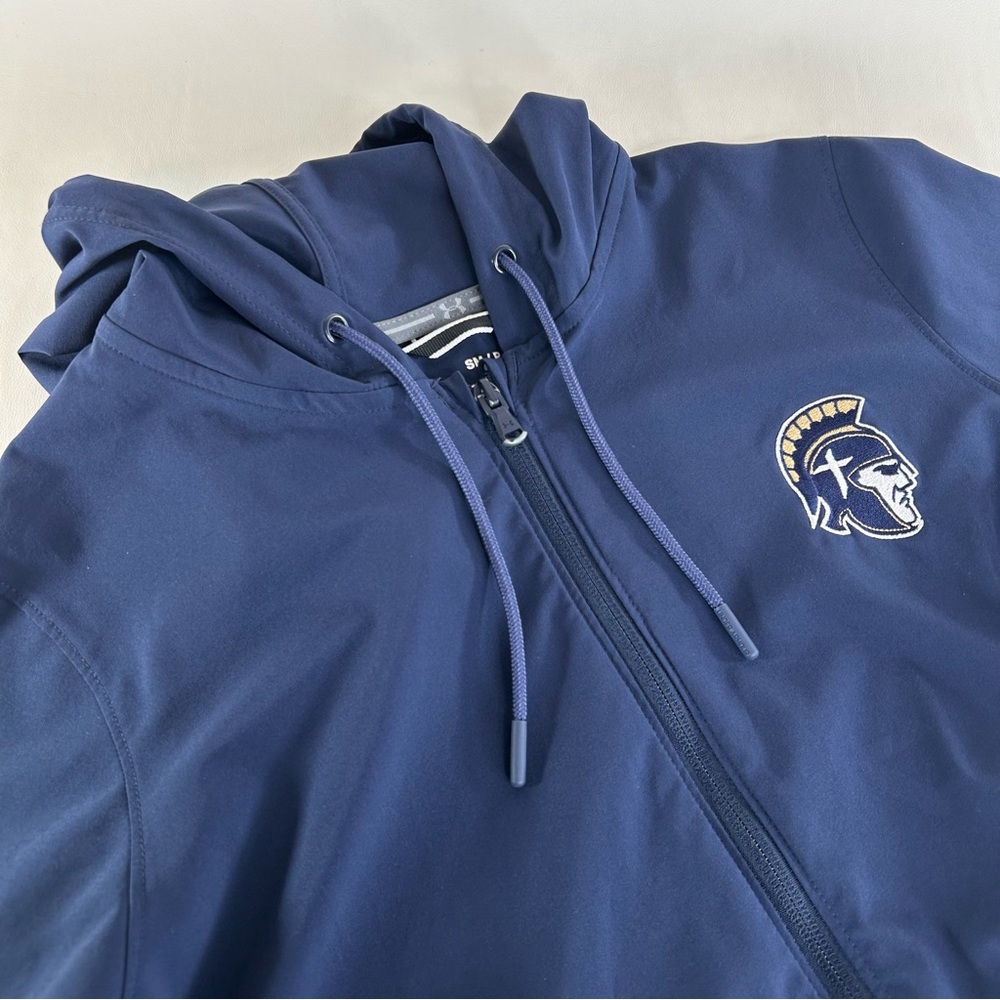 Under Armour Women's Squad Warm Up Jacket Navy Sz S #1343047 Shiloh Christian